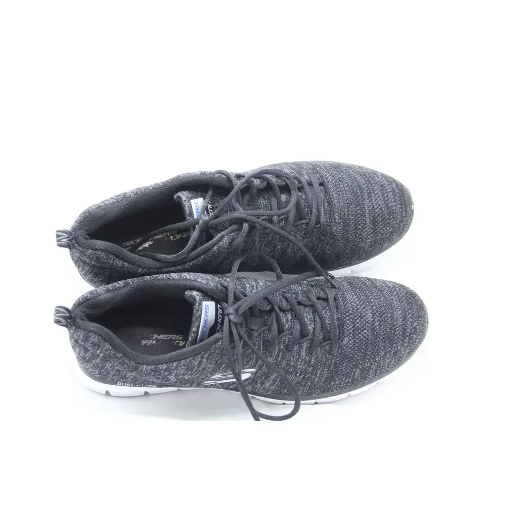 Skechers Skech-Knit Shoes Mens Size 12 Memory Foam Black Athletic Dual Lite